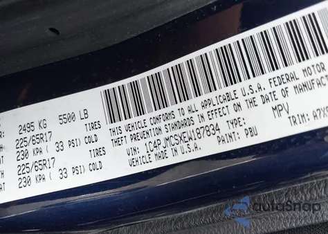 2014 Jeep Cherokee Latitude z USA, uszkodzony, nr VIN 1C4PJMCSXEW187834